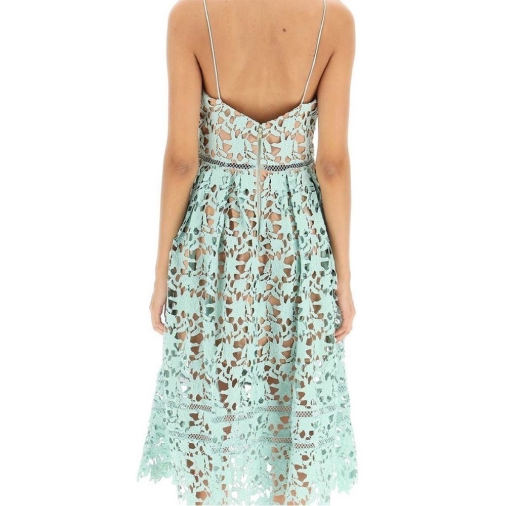 Self Portrait Azalea Dress Mint Green Size 2 NEW - Picture 3 of 16